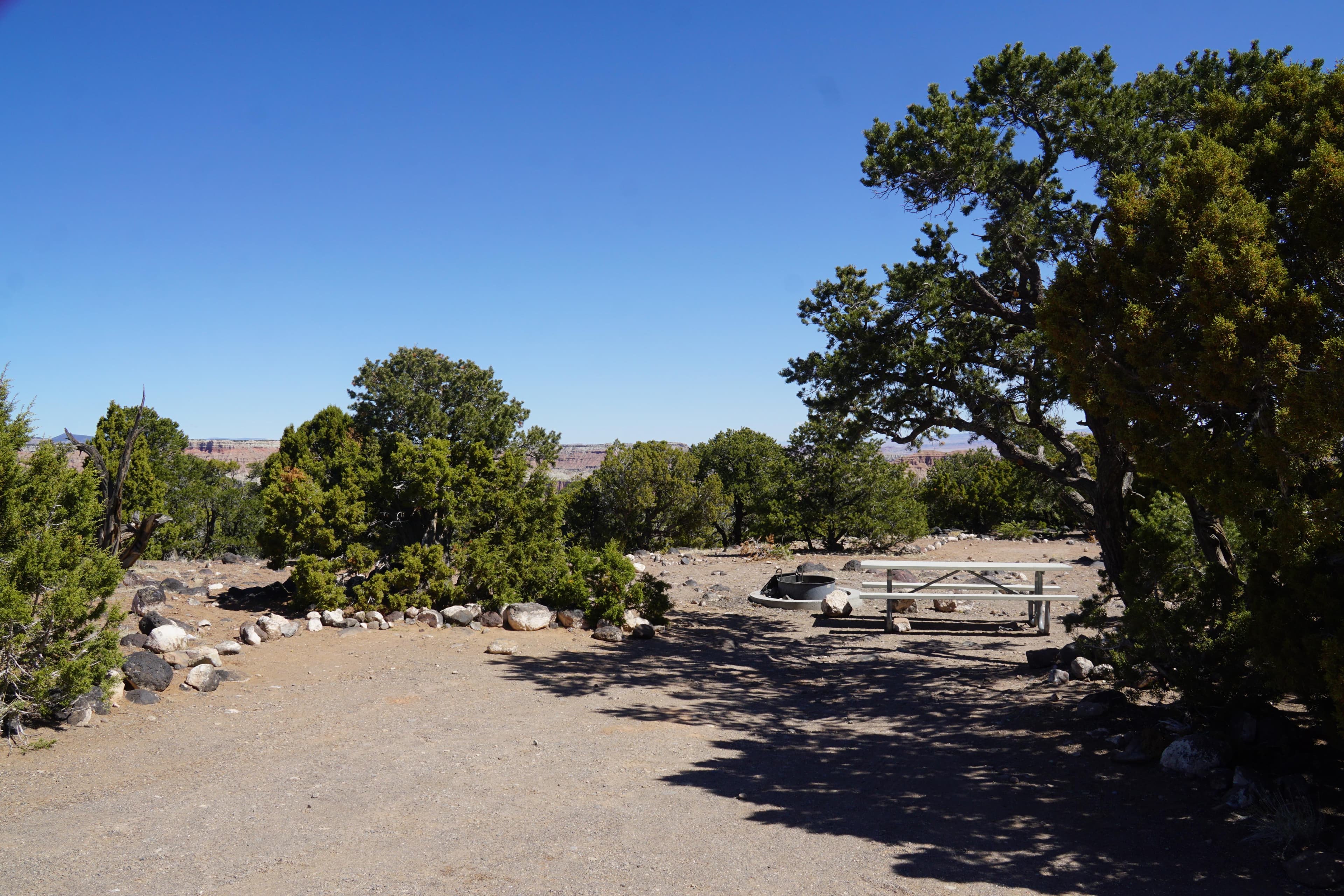 Primitive campsites at Cathedral Campground